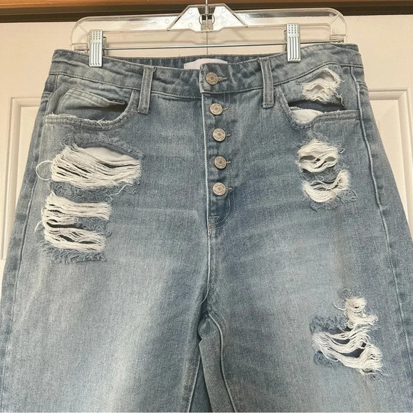 VERVET by Flying Monkey SUPER HIGH RISE DISTRESSED Jeans - Picture 3 of 7